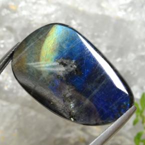 Spettrolite naturale multicolore da 14,98 ct, forma fantasia, opaco