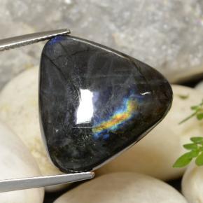 Spettrolite Multicolore naturale da 21.80 ct, Taglio trillion, Opaco