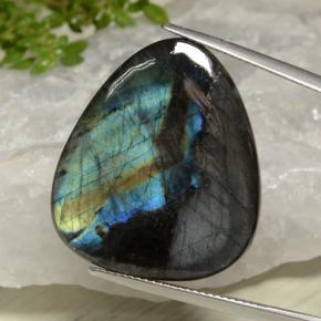 Spettrolite naturale multicolore da 18,60 ct, trillion, opaco
