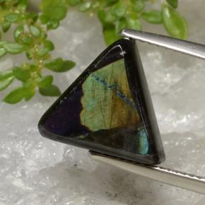 Spettrolite naturale multicolore da 5,25 ct, trillion, opaco