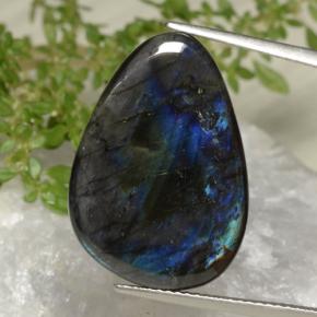 Spettrolite naturale multicolore da 9,44 ct, forma fantasia, opaco