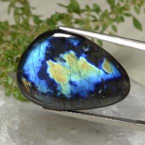 Spettrolite naturale multicolore da 9,44 ct, forma fantasia, opaco