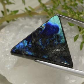 Spettrolite Multicolore naturale da 11.68 ct, Taglio trillion, Opaco