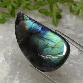Spettrolite naturale multicolore da 6,01 ct, forma fantasia, opaco