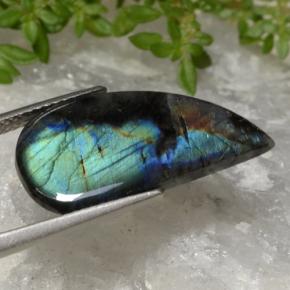 Spettrolite naturale multicolore da 6,01 ct, forma fantasia, opaco
