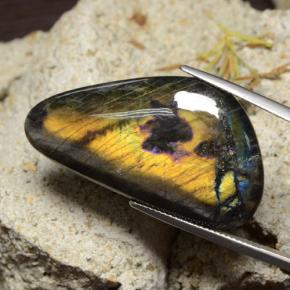 Spettrolite naturale multicolore da 27,88 ct, forma fantasia, opaco