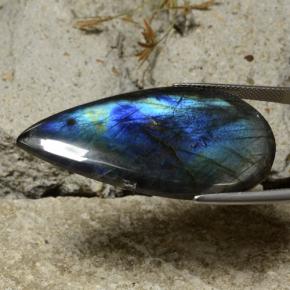 Spettrolite Multicolore naturale da 36.83 ct, Forma a pera, Opaco