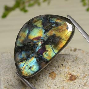 Spettrolite Multicolore naturale da 15.02 ct, Forma fantasia, Opaco