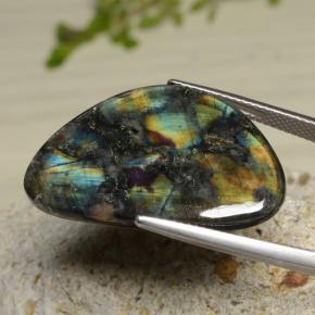 Spettrolite Multicolore naturale da 15.02 ct, Forma fantasia, Opaco