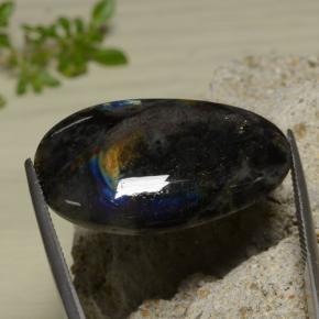 Spettrolite naturale multicolore da 23,02 ct, forma fantasia, opaco
