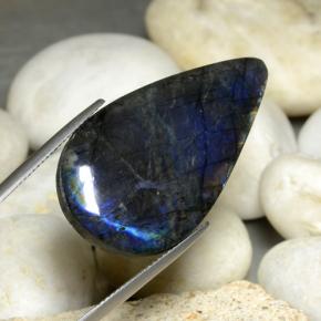 Spettrolite Multicolore naturale da 22.92 ct, Forma a pera, Opaco