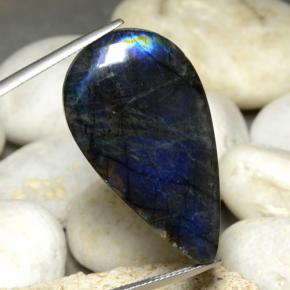 Spettrolite Multicolore naturale da 22.92 ct, Forma a pera, Opaco