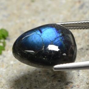 Spettrolite Multicolore naturale da 11.36 ct, Forma a pera, Opaco