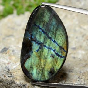 Spettrolite naturale multicolore da 14,77 ct, forma fantasia, opaco