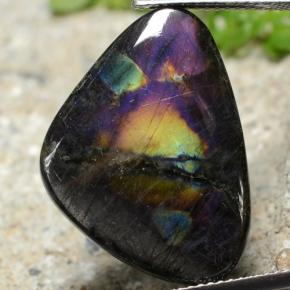 Spettrolite naturale multicolore da 11,16 ct, trillion, opaco