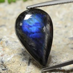 Spettrolite Multicolore naturale da 8.15 ct, Forma a pera, Opaco