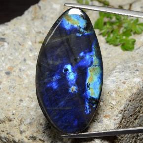 Spettrolite naturale multicolore da 22,43 ct, forma fantasia, opaco