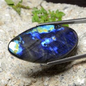 Spettrolite naturale multicolore da 22,43 ct, forma fantasia, opaco
