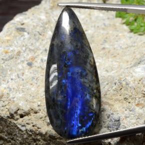 Spettrolite Multicolore naturale da 20.21 ct, Forma a pera, Opaco