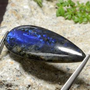 Spettrolite Multicolore naturale da 20.21 ct, Forma a pera, Opaco