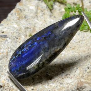 Spettrolite Multicolore naturale da 20.21 ct, Forma a pera, Opaco