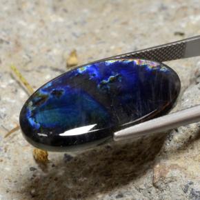 Spettrolite naturale multicolore da 13,26 ct, taglio ovale, opaco