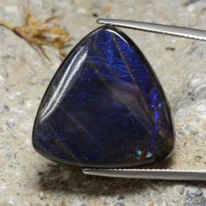 Spettrolite naturale multicolore da 23,11 ct, trillion, opaco