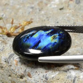 Spettrolite Multicolore naturale da 10.68 ct, Taglio ovale, Opaco