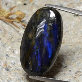 Spettrolite naturale multicolore da 14,49 ct, taglio ovale, opaco