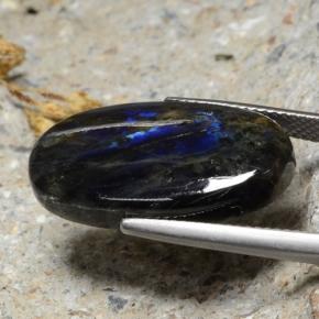 Spettrolite naturale multicolore da 14,49 ct, taglio ovale, opaco