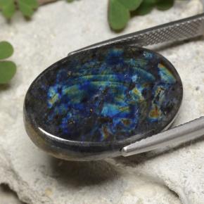 Spettrolite Multicolore naturale da 13.11 ct, Taglio ovale, Opaco