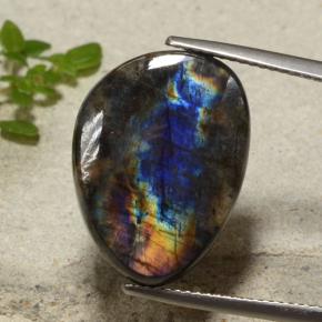 Spettrolite Multicolore naturale da 11.14 ct, Forma fantasia, Opaco