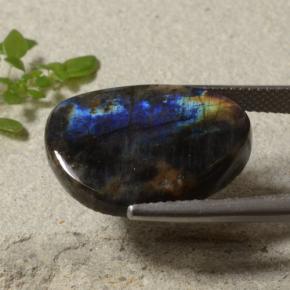 Spettrolite Multicolore naturale da 11.14 ct, Forma fantasia, Opaco