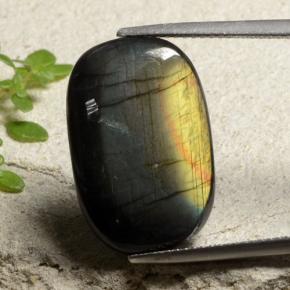 Spettrolite Multicolore naturale da 11.04 ct, Taglio a cuscino, Opaco