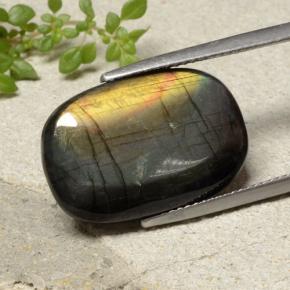 Spettrolite Multicolore naturale da 11.04 ct, Taglio a cuscino, Opaco