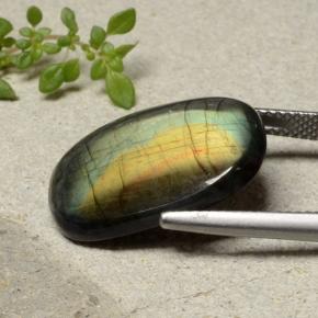 Spettrolite Multicolore naturale da 11.04 ct, Taglio a cuscino, Opaco