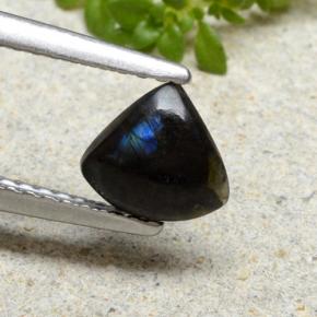 Spettrolite naturale multicolore da 0,69 ct, taglio a pera, opaco