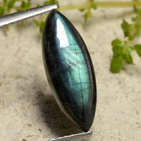 Spettrolite naturale multicolore da 2,27 ct, marchesa, opaco