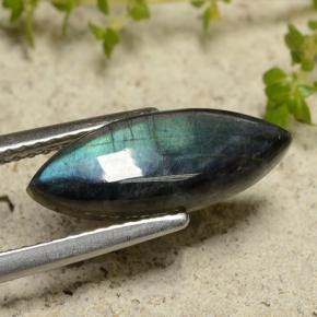 Spettrolite naturale multicolore da 2,27 ct, marchesa, opaco
