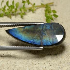 Spettrolite naturale multicolore da 6,14 ct, forma fantasia, opaco
