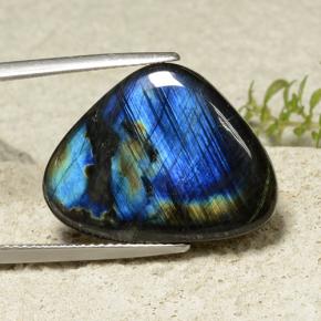 Spettrolite naturale multicolore da 10,60 ct, trillion, opaco