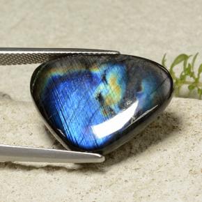 Spettrolite naturale multicolore da 10,60 ct, trillion, opaco