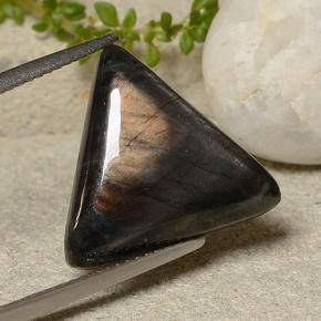 Spettrolite naturale multicolore da 6,63 ct, trillion, opaco