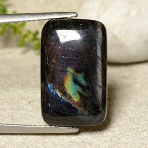 Spettrolite Multicolore naturale da 9.17 ct, Taglio a cuscino, Opaco