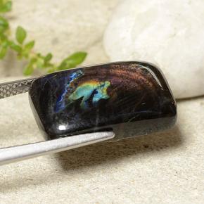 Spettrolite Multicolore naturale da 9.17 ct, Taglio a cuscino, Opaco