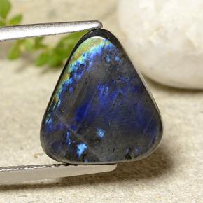 Spettrolite naturale multicolore da 4,19 ct, trillion, opaco