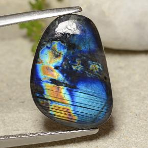 Spettrolite Multicolore naturale da 6.97 ct, Forma fantasia, Opaco