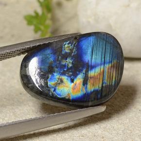 Spettrolite Multicolore naturale da 6.97 ct, Forma fantasia, Opaco