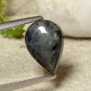 Spettrolite Multicolore naturale da 1.52 ct, Forma a pera, Opaco