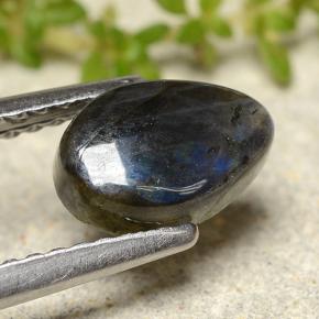 Spettrolite naturale multicolore da 0,81 ct, taglio a pera, opaco